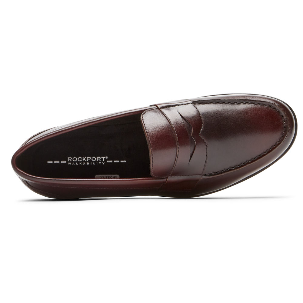 Rockport Singapore Mens Loafers - Classic Penny Dark Brown - QT1253896